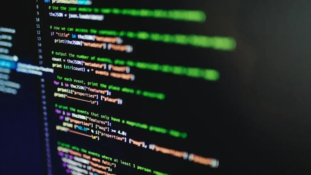 Código de programación en una pantalla de ordenador