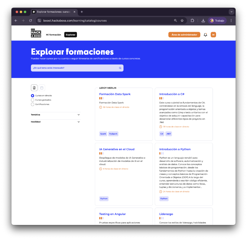 Plataforma BoostAcademy